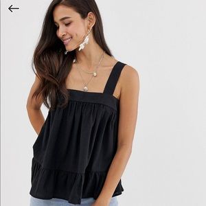 ASOS Black Seersucker Tank